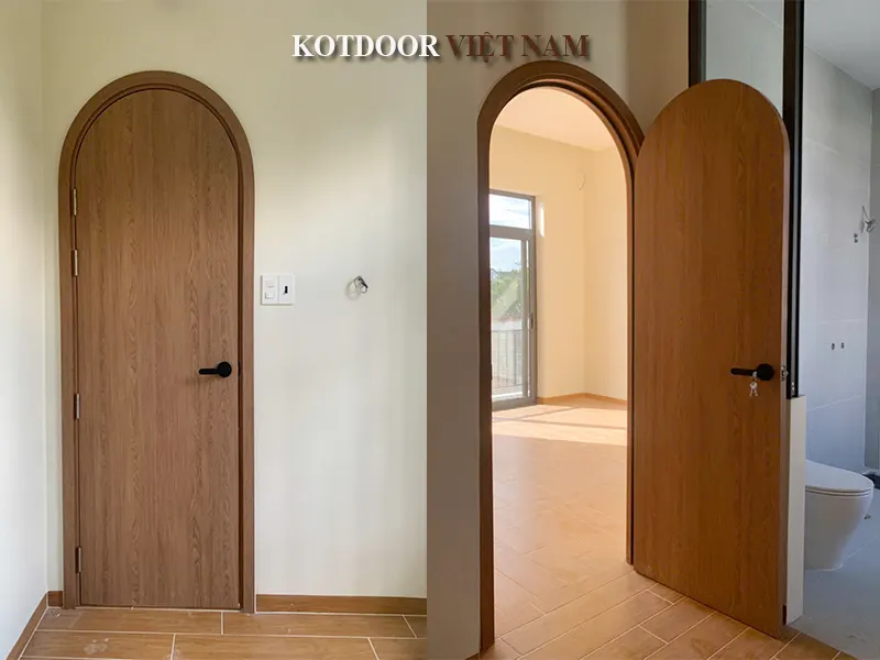 Báo giá cửa vòm nhựa composite phủ da tại Long An