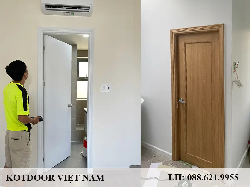 Báo giá mẫu cửa nhựa giả gỗ phòng ngủ mới nhất
