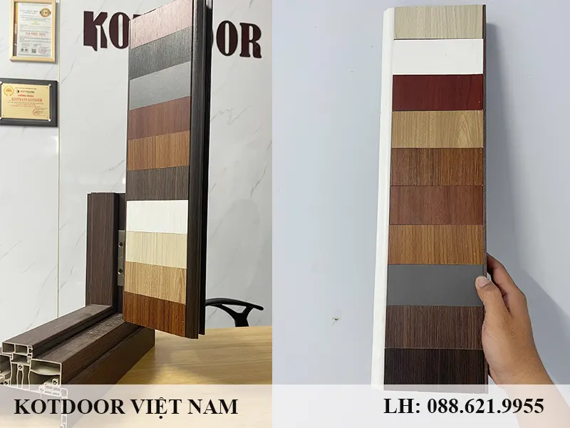 Mẫu cấu tạo cửa nhựa giả gỗ đài loan
