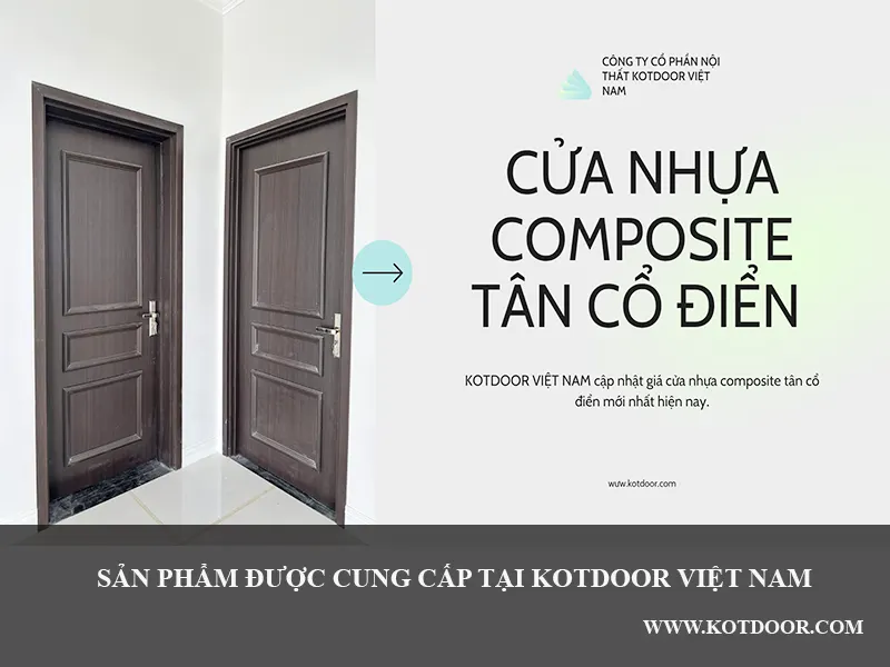 Báo giá cửa nhựa composite tân cổ điển phủ da mới nhất