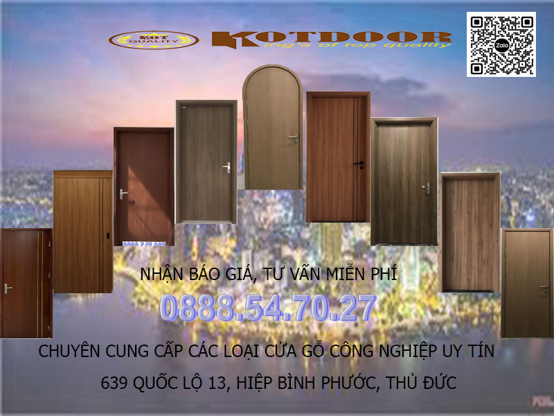 Nội, ngoại thất: Cửa MDF Melamine tại Gò Vấp |Báo giá cửa gỗ mới nhất NEN-MDF2