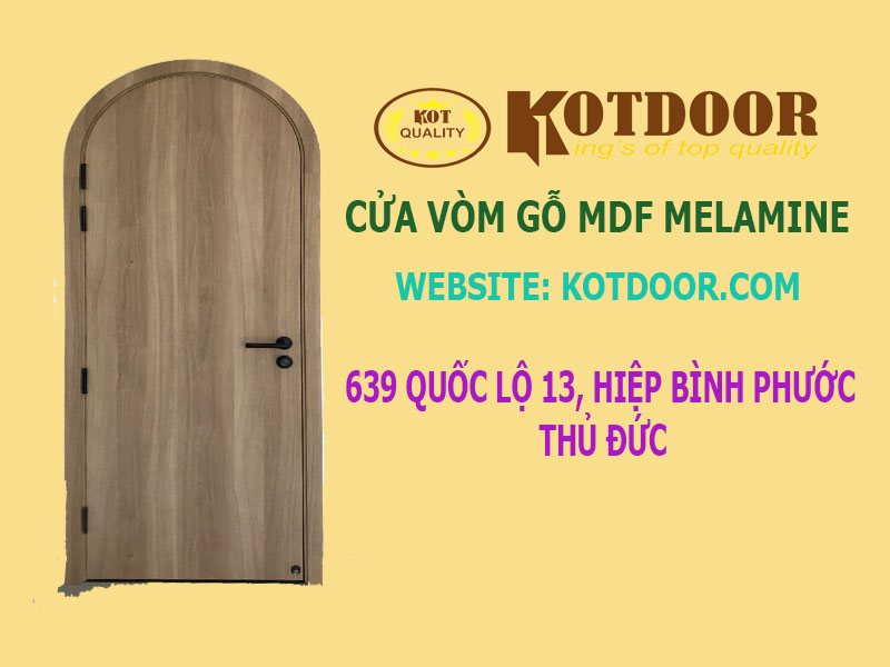 cửa vòm gỗ MDF melamine