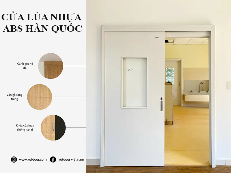 Mẫu cửa lùa nhựa giả gỗ phù hợp với không gian nội thất nào
