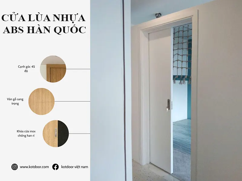 Ưu điểm nổi bật của cửa lùa nhựa giả gỗ abs hàn quốc