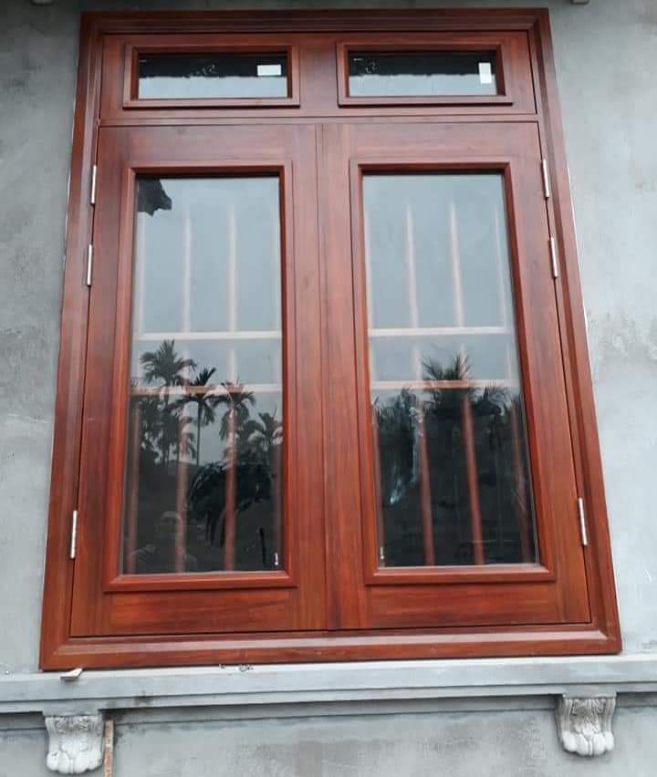 giá cửa sổ thép vân gỗ