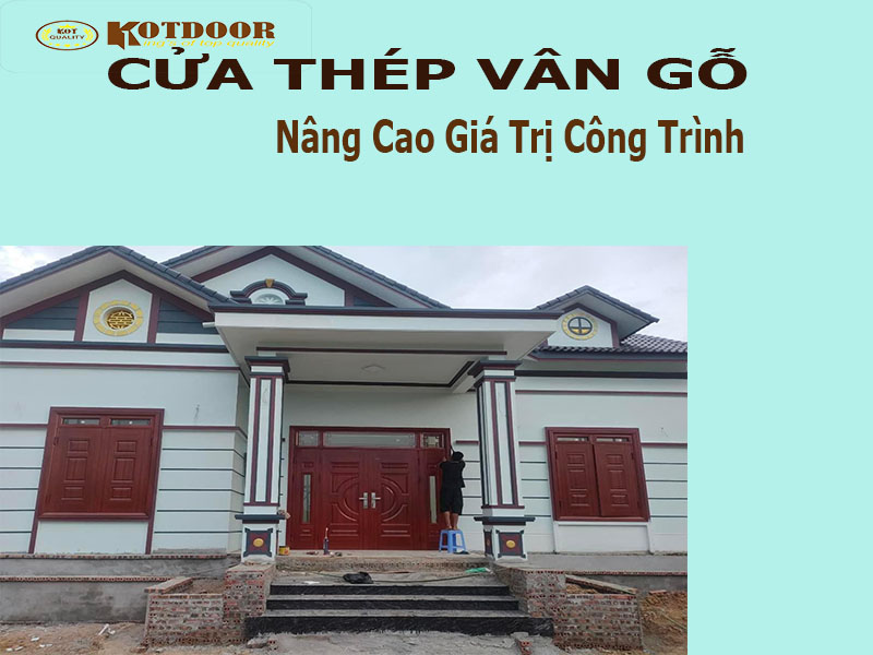 Cửa thép vân gỗ