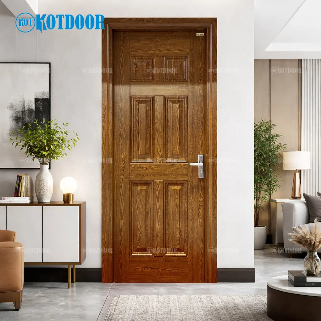 Cửa Thép Vân Gỗ 1 Cánh KG-1.04