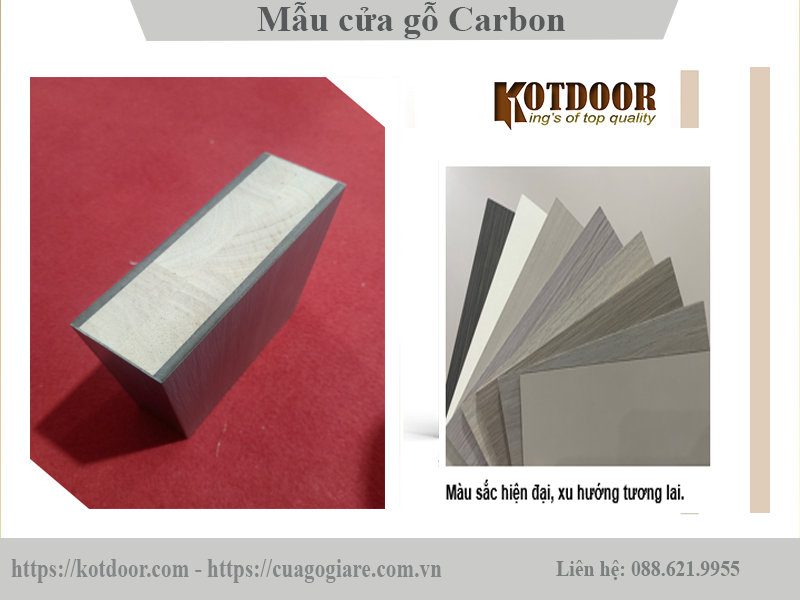 Cửa gỗ cacbon KD - 06