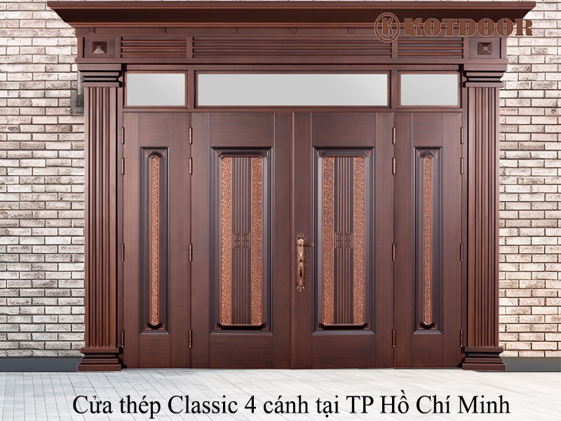 Cửa thép vân gỗ Classic 5D KA-41.40.40A-3TK