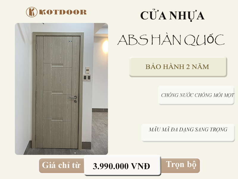 Cửa nhựa giả gỗ abs hàn quốc kos 