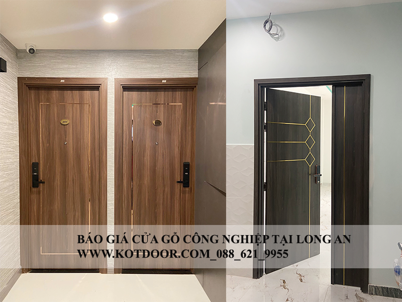 Báo giá cửa gỗ công nghiệp mdf melamine tại Long An 