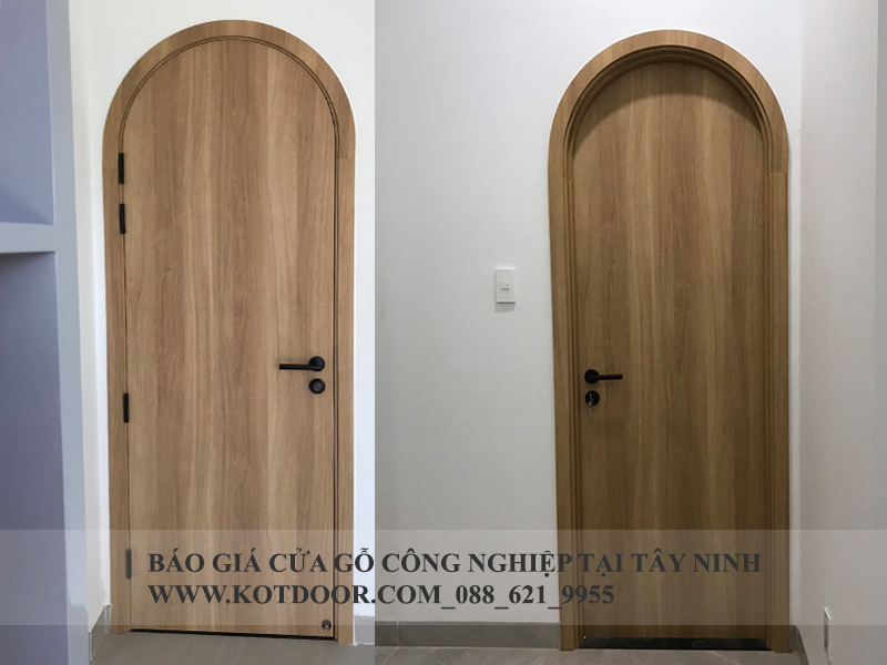 Báo giá cửa gỗ công nghiệp tại Tây Ninh dòng cửa vòm MDF Melamine