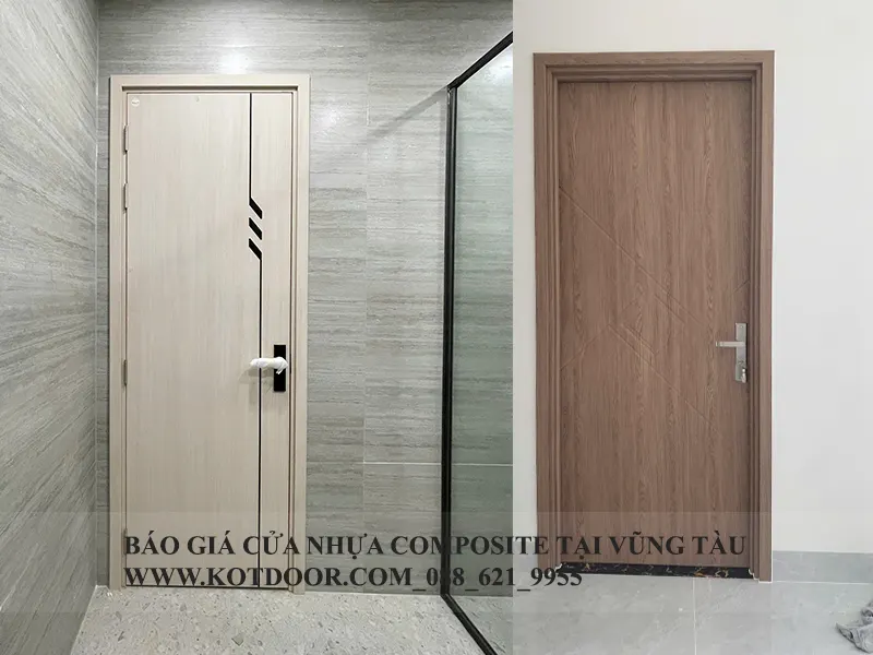 Báo giá cửa nhựa composite tại Vũng Tàu dòng phủ vân gỗ