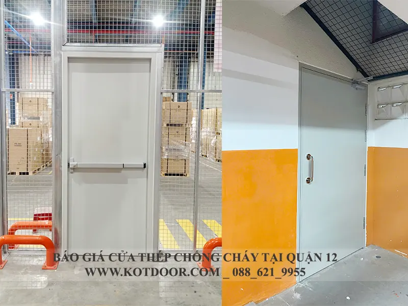 Báo giá cửa thép chống cháy tại Quận 12 dòng EI60 phút