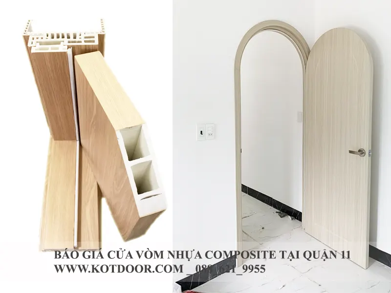 Mẫu cửa vòm nhựa composite tại quận 11 phòng ngủ