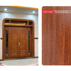 Bảng màu cửa thép vân gỗ KC102