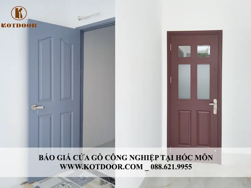 Báo giá cửa gỗ công nghiệp tại Hóc Môn dòng cửa HDF