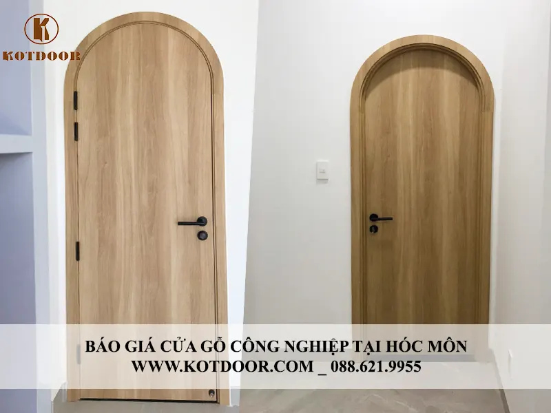 Báo giá cửa gỗ công nghiệp tại Hóc Môn dòng cửa vòm gỗ