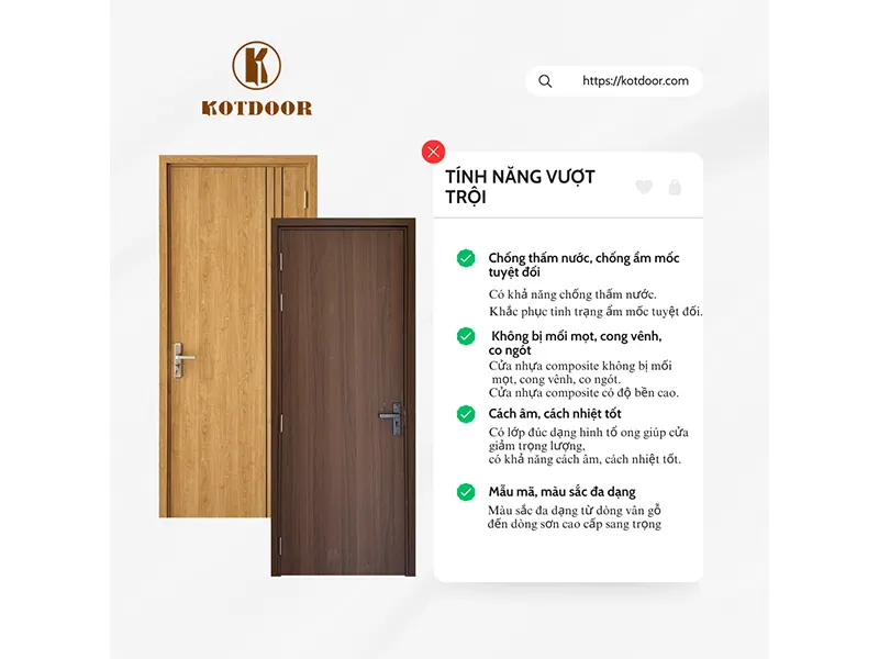 Ưu điểm cửa nhựa composite tại Bình Tân