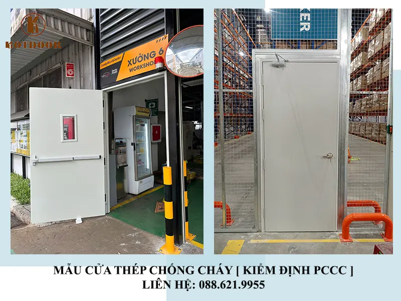 Mẫu Cửa Thép Chống Cháy 1 Cánh