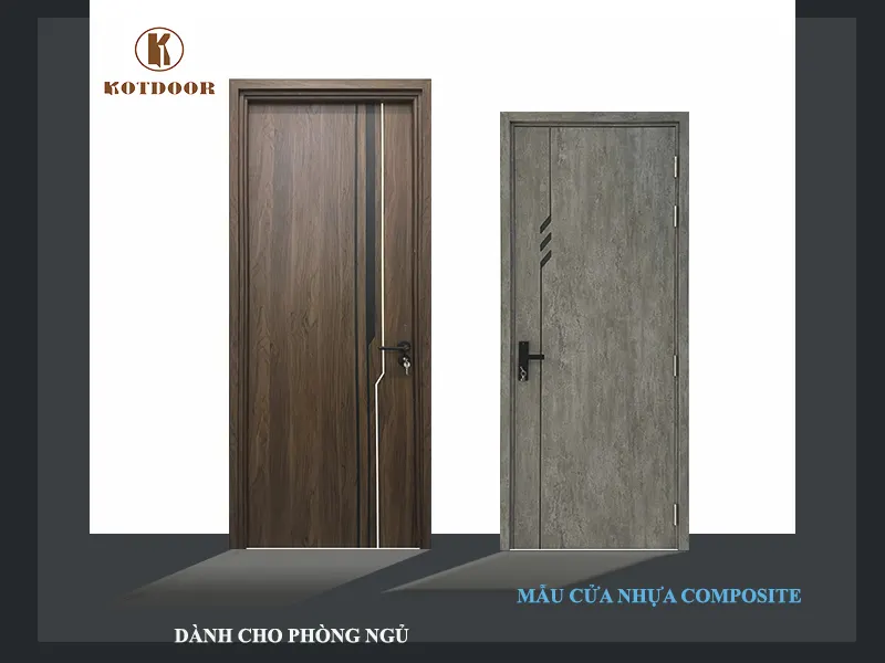 Mẫu cửa nhựa composite phủ da