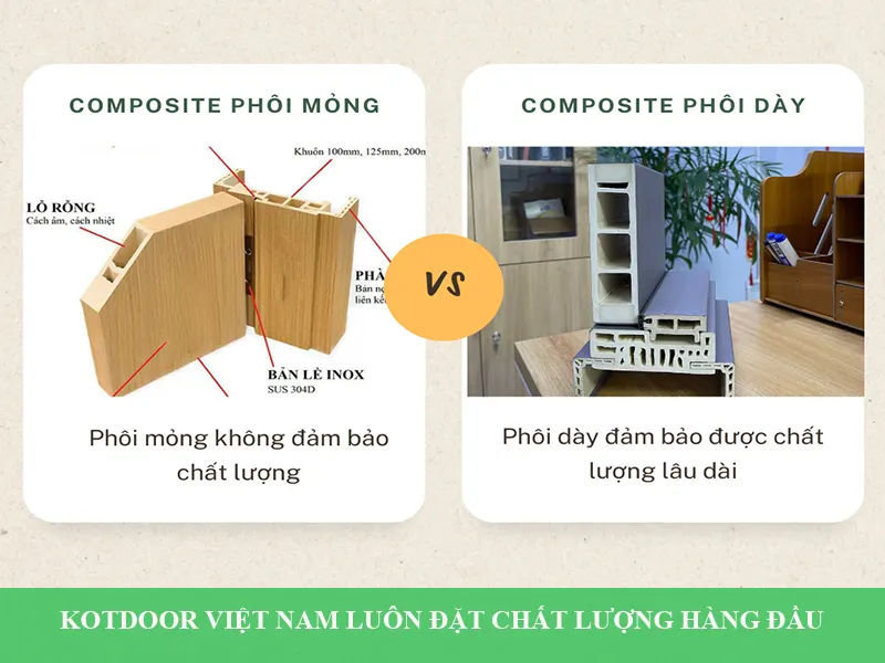 Cấu tạo cửa nhựa composite như thế nào có chất lượng hay không