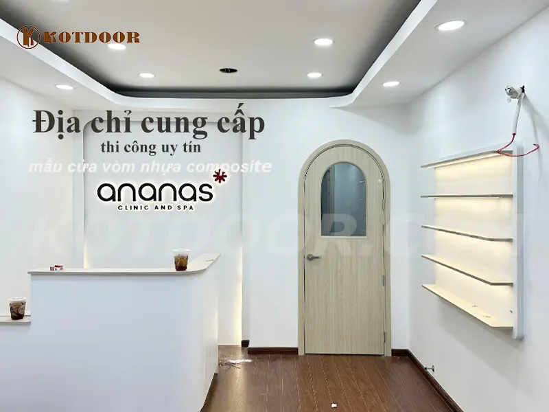 Mẫu cửa vòm nhựa có ô kính cho phòng khách