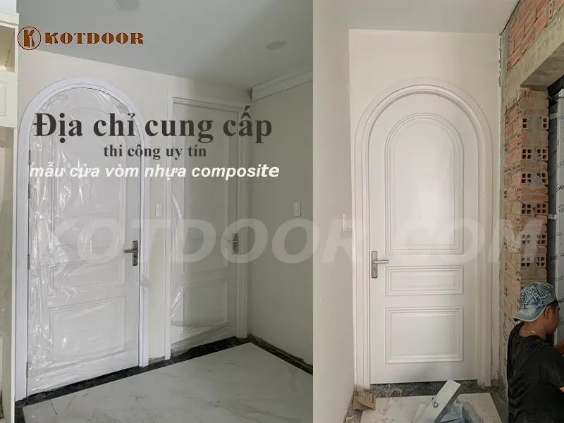 Mẫu cửa vòm nhựa tân cổ điển cho phòng khách
