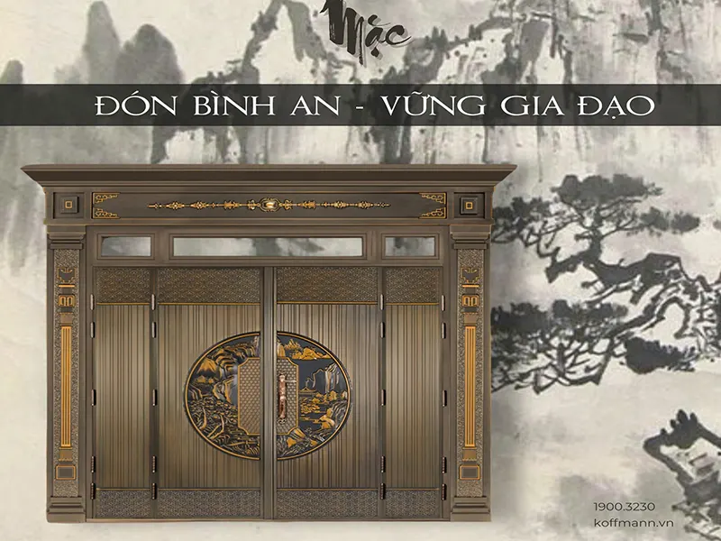 Mẫu pano cửa thép vân gỗ mới nhất