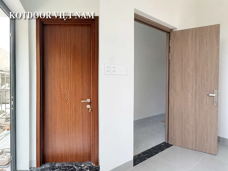 Mẫu cửa nhựa giả gỗ giống như gỗ thật