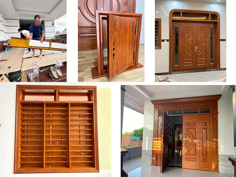 Cấu tạo chi tiết cửa thép thép vân gỗ Kotdoor Việt Nam