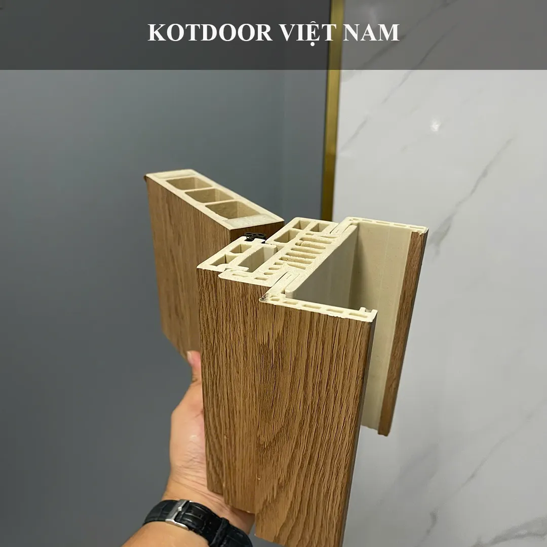 Cấu tạo cửa lùa nhựa giả gỗ composite