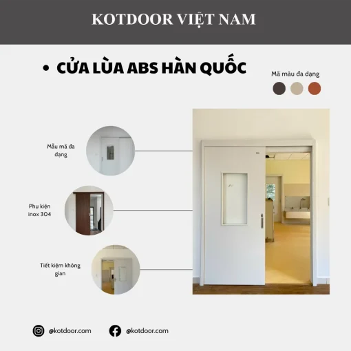 Cửa Lùa Nhựa Abs Hàn Quốc K5300 [ Giá Tốt ]