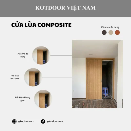 Cửa Lùa Nhựa Composite B6 [ Giá Tốt ]