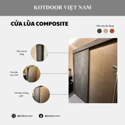 Cửa Lùa Nhựa Composite E8 [ Giá Tốt ]