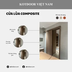 Cửa Lùa Nhựa Composite E9 [ Giá Tốt ]
