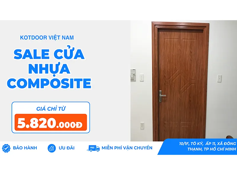 Báo giá cửa nhựa composite sơn vân gỗ tại Cần Giuộc - Long An
