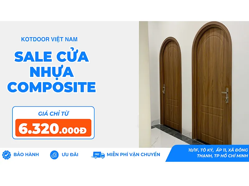 Báo giá cửa vòm nhựa composite phủ da tại Cần Giuộc - Long An