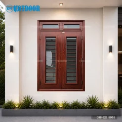 Cửa Sổ Thép Vân Gỗ KS-22.K.K-2TK