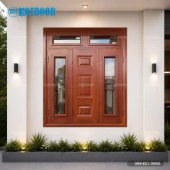 Cửa Sổ Thép Vân Gỗ KS-32.CS3.K-2TK