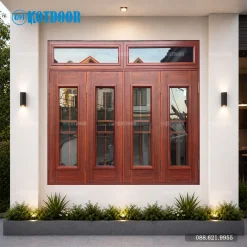 Cửa Sổ Thép Vân Gỗ KS-42.K-2TK