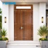 Cửa Thép Vân Gỗ 2 Cánh Lệch KG-21.08.P-1TK