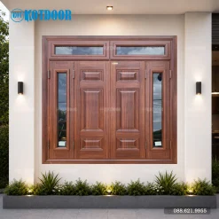 Cửa sổ thép vân gỗ KS-41.CS3.K-2TK