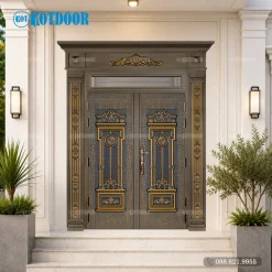 Cửa thép vân gỗ 2 cánh Classic