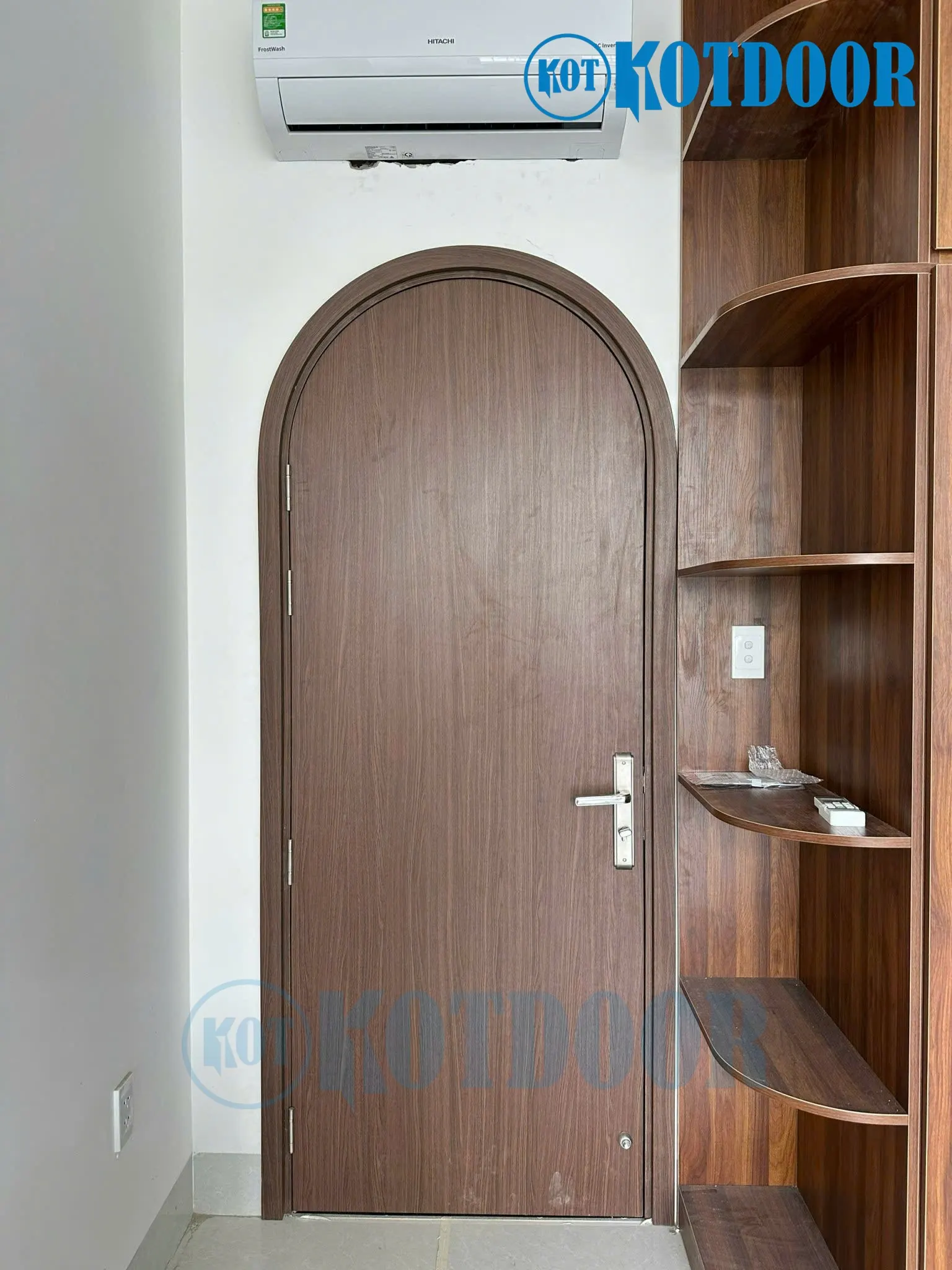 Cửa nhựa composite phòng ngủ mẫu phẳng